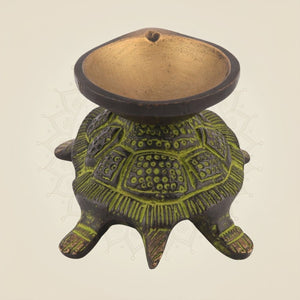 Antique Brass Tortoise Vastu Diya