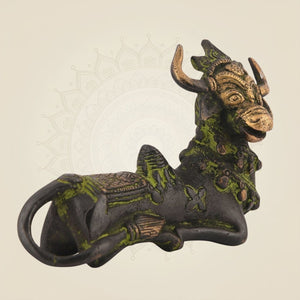 Pure Brass Bull Statue for Home & Pooja Decor