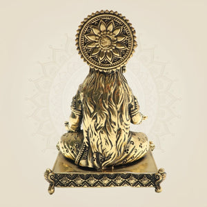 Brass Annapurna Devi Idol with Chowki 3.75 – Symbol of Nourishment - Luxeartisanship
