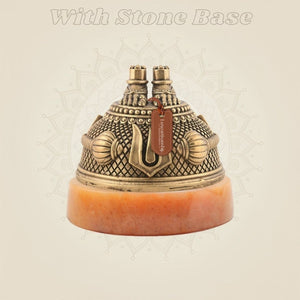 Brass Charan Paduka 1.75"– Sacred Goddess Divine Feet for Puja & Spiritual Decor - Luxeartisanship