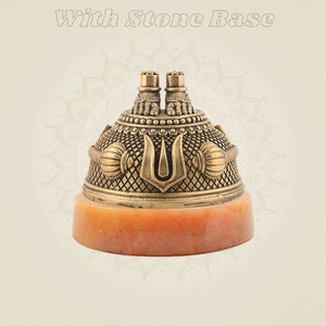 Brass Charan Paduka 1.75"– Sacred Goddess Divine Feet for Puja & Spiritual Decor - Luxeartisanship