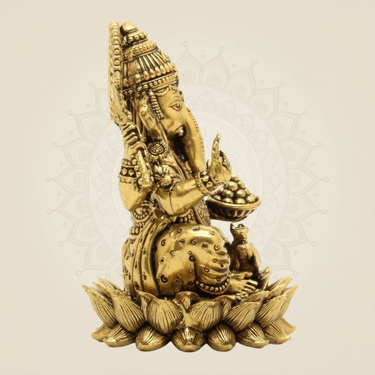 Brass Chaturbhuj Ganesha Idol