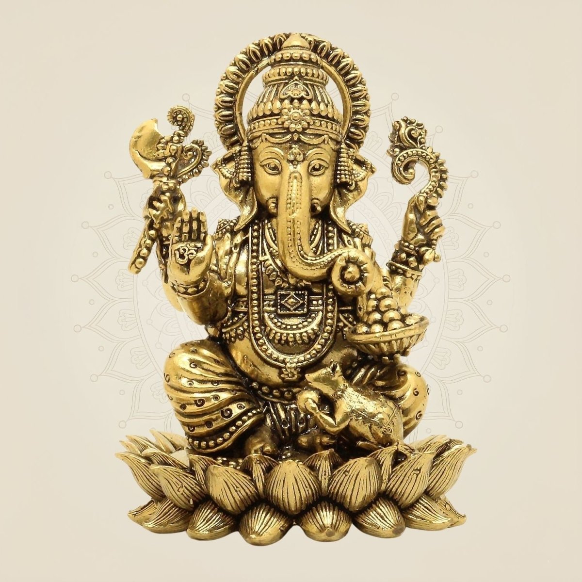 Brass Chaturbhuj Ganesh Idol
