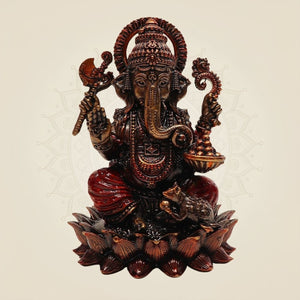 Chaturbhuj Ganesha Brass Idol