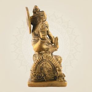Brass Chaturbhuj Ganesha for Luck