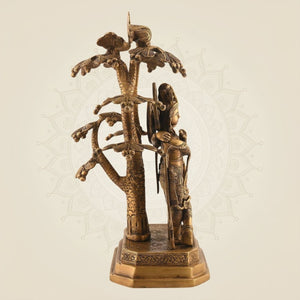 Pure brass Radha Krishna Under Tree Idol