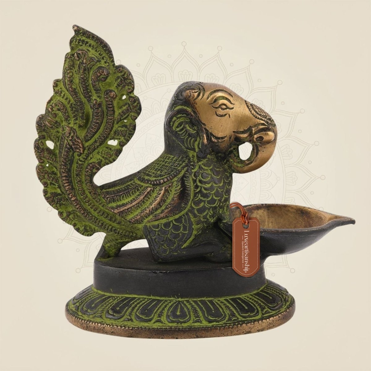 Brass Elephant Oil Lamp