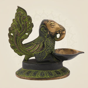 Brass Elephant Oil Lamp