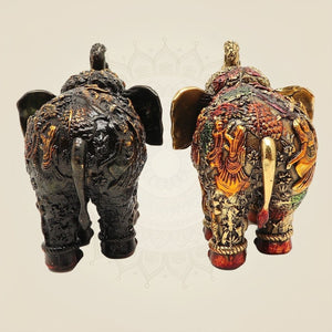 Handmade brass elephant decor showpiece