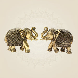 Brass Elephant Statue - Luxeartisanship