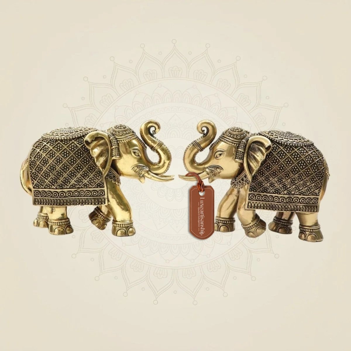 Brass Elephant Statue - Luxeartisanship