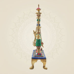 Brass Ganesh Ji Idol 16" - Traditional Ganesha Jhoola Statue