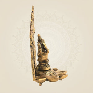 Brass Ganesha Diya for Rituals