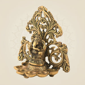 Brass Ganesha Diya