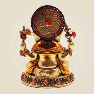 Brass Ganesha Colored Idol