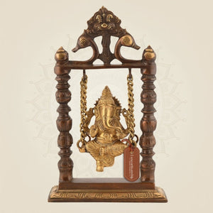 Brass Ganesha Idol on Swing
