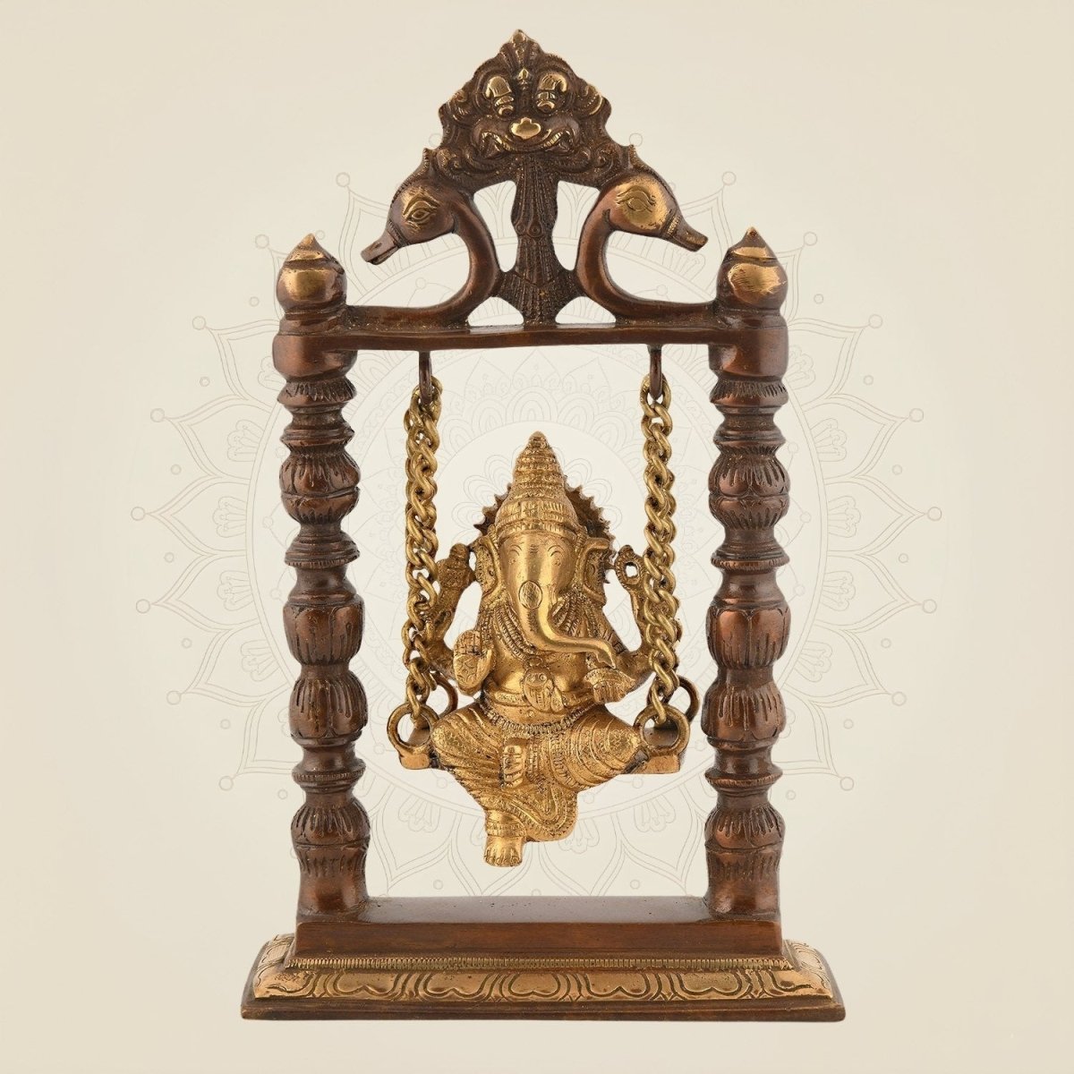 Brass Ganesha Idol on Swing