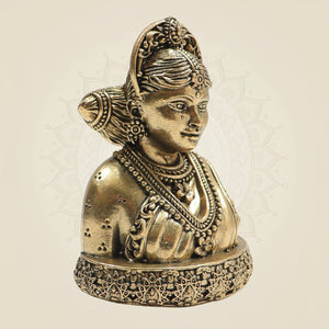 Brass Gauri Maa Idol – Embodiment of Purity, Love 3.5" - Luxeartisanship