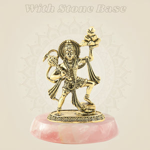 Brass Hanuman with gemstone base