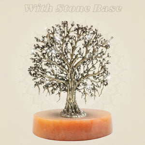 Brass Kalpavriksha Tree with Rhinestone Detailing