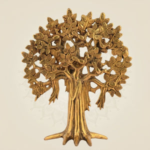 Brass Kalpavriksha Tree of Life – 10.5" Showpiece for Gifting & Decor - Luxeartisanship