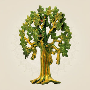 Brass Kalpavriksha Tree of Life – 10.5" Showpiece for Gifting & Decor - Luxeartisanship