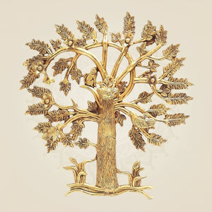 Brass Kalpavriksha Tree of Life 14 "– Unique Wall & Living Room Decor - Luxeartisanship