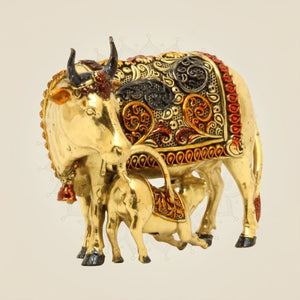 Kamdhenu Cow Brass Idol