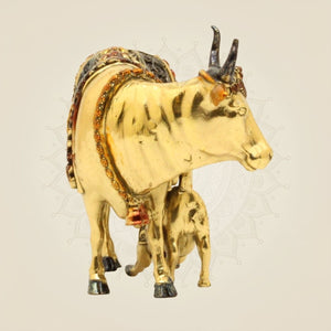 Brass Kamdhenu Cow Idol