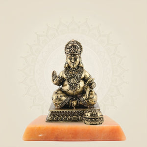 Handcrafted Murti of Lord Kuber on gemstone