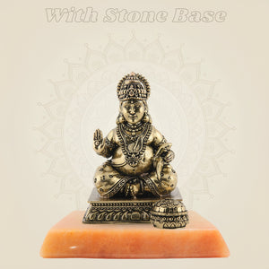 Handcrafted Murti of Lord Kuber on gemstone