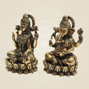 Brass Laxmi Ganesh Murti