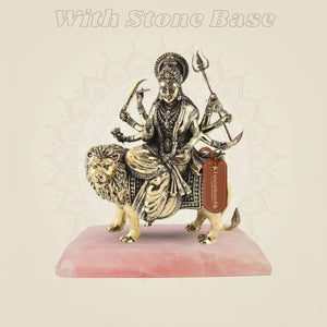 Brass Maa Durga Idol on gemstone