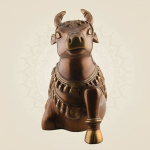 Brass Nandi Traditional Statue