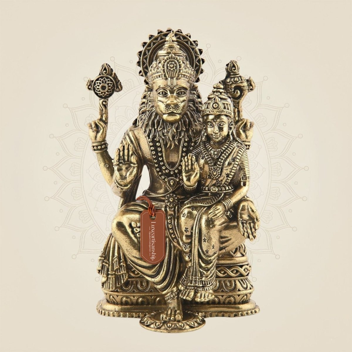 Brass Narasimha with Lakshmi Idol