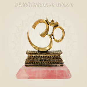 Brass Om ॐ on Stand - Luxeartisanship