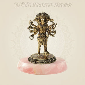 Brass Panchmukhi Hanuman Idol 4.75" β Powerful Protection & Divine Strength - Luxeartisanship