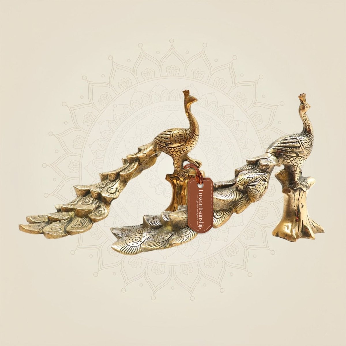 Brass Peacock Decor