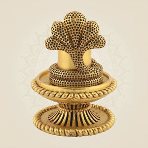 Authentic Brass Shivling with Sheshnag