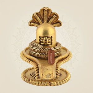 Brass Shivling with Sheshnag Idol