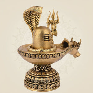 Brass Shivling Idol - Luxe Artisanship