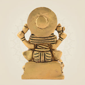 Brass Sitting Ganesha Statue
