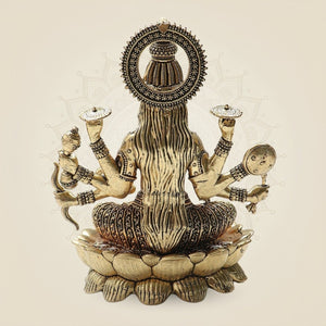 Brass Superfine Vijaya Lakshmi Idol 7" – Handcrafted for Devotion & Harmony - Luxeartisanship