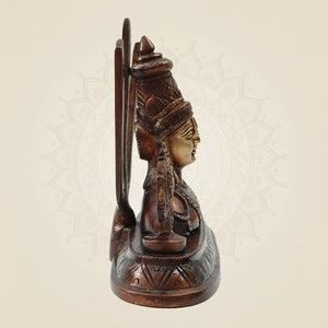 Tirupati Balaji with Trishul β 5.75 Inch Brass Statue