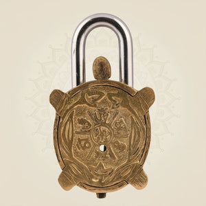 2.75 inch Turtle Shape Lock in Brass
