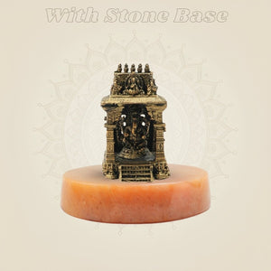 Bronze Ganesh Shrine Statue 2"– Temple - Style Vinayaka Murti - Luxeartisanship