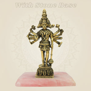 Handmade hanuman ji idol with stone base