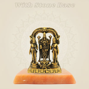 bronze Balaji statue on stone base