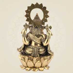 Chaturbhuj Ganesha Brass Murti