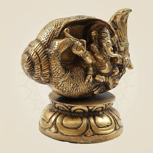 Divine Brass Ganesh for Home Décor 5.5"